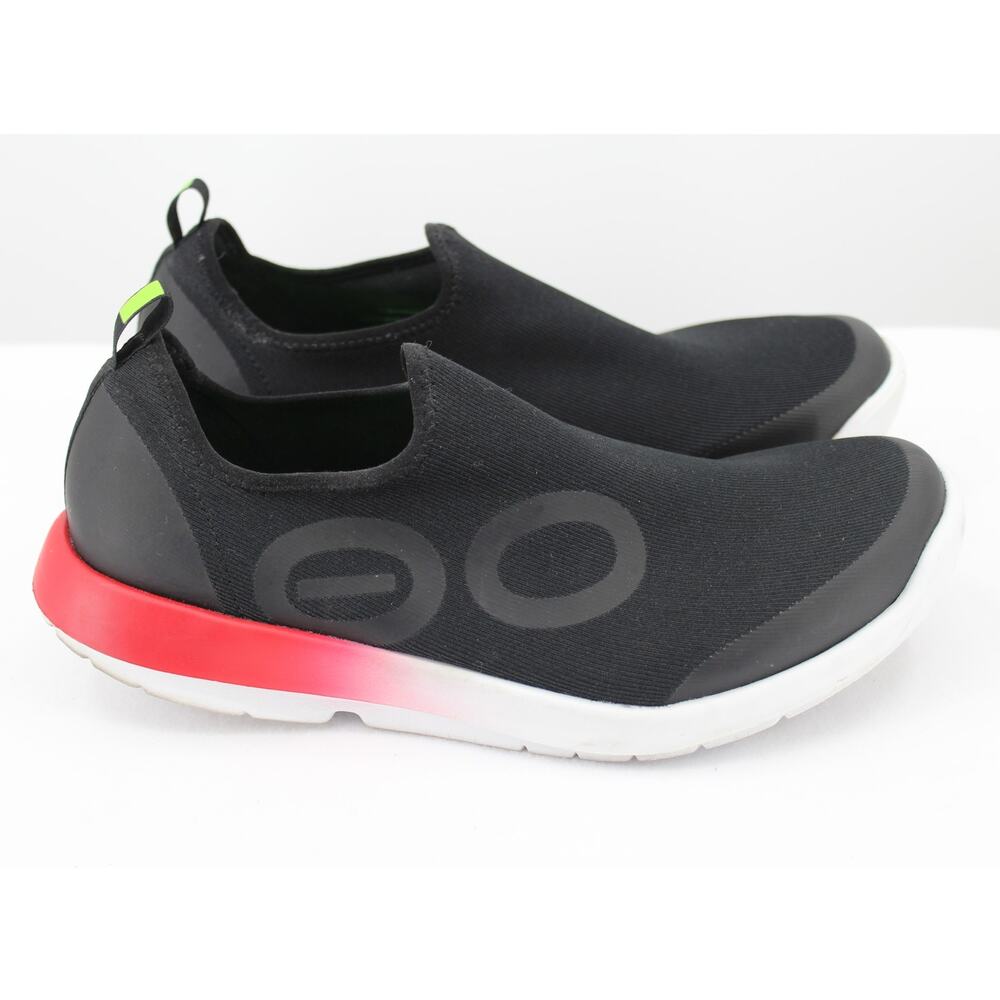 OOFOS OOmg Men's Sport Low Top Recovery Slip On Shoes Size 11 Black/ Red